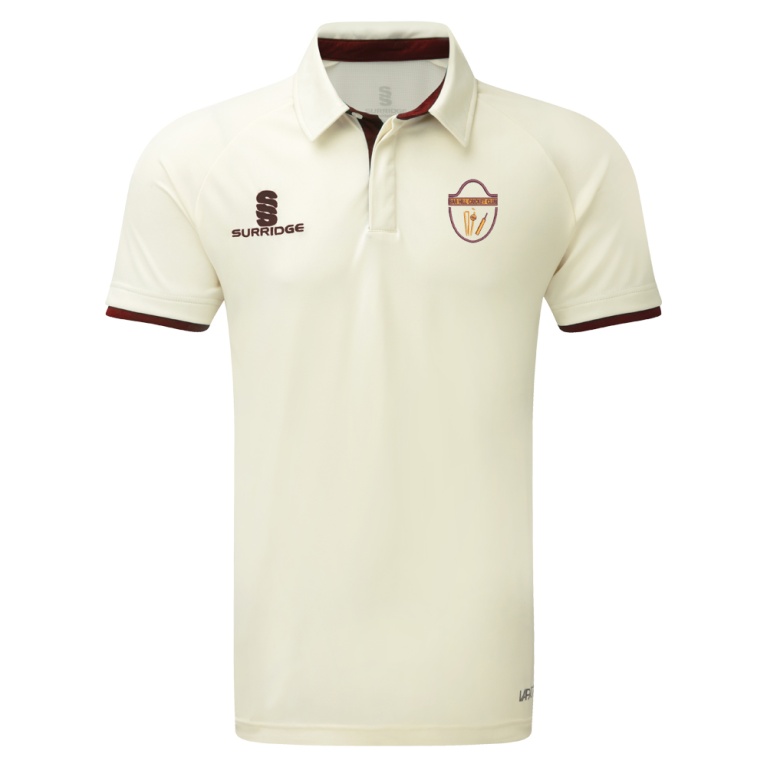 Bar Hill CC - Ergo Cricket Shirt - Short Sleeve : Maroon Trim